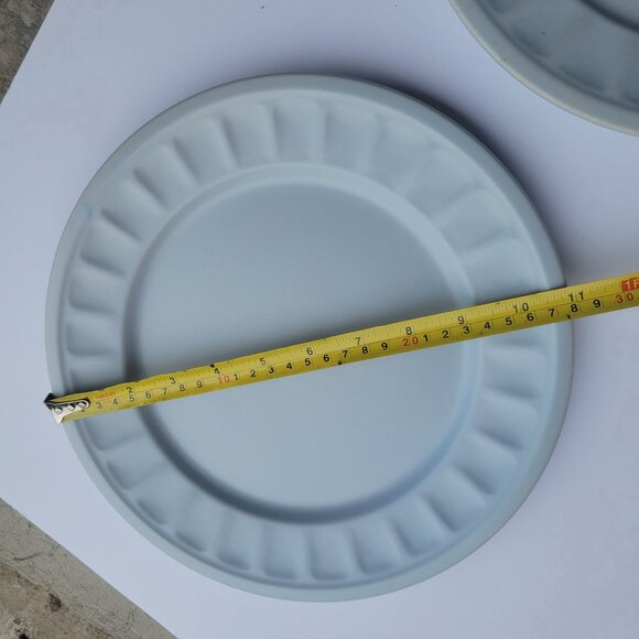 Royal Norfolk Set Of 2 Light Blue Ceramic Plates 11" Diameter - Picture 5 of 5